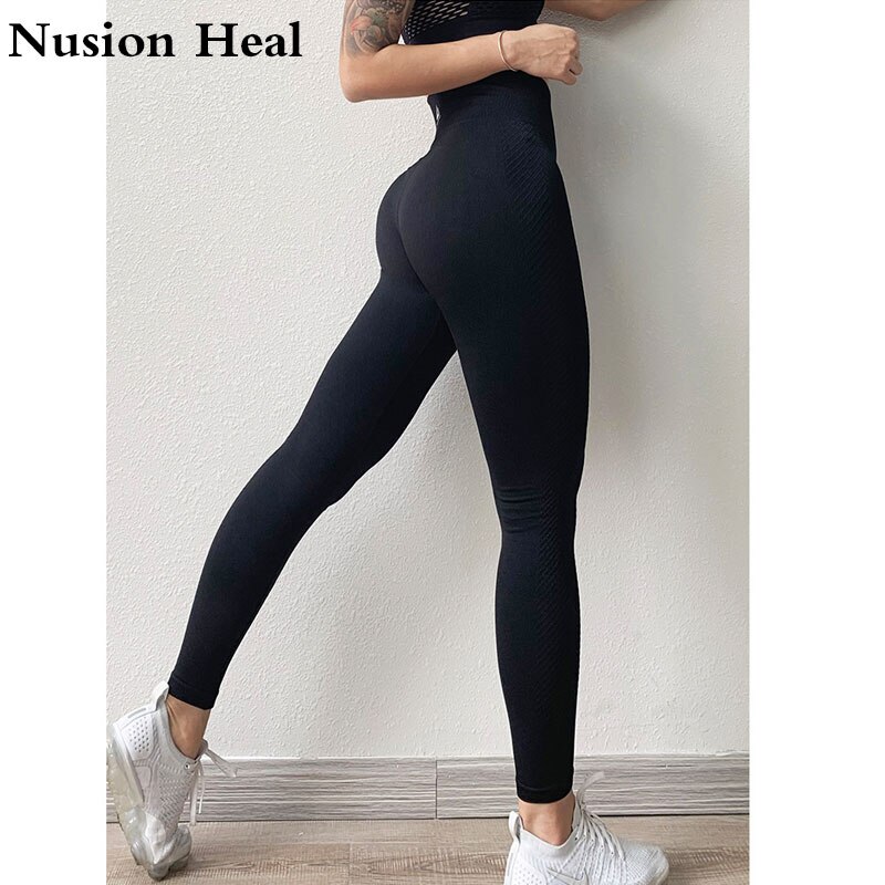 Gym Yoga Pants Sports Wear For Women Tummy Control High Waist Leggins Sport Tights Woman Fitness Seamless Leggings Sportswear: CK 1978.1-black / S/M