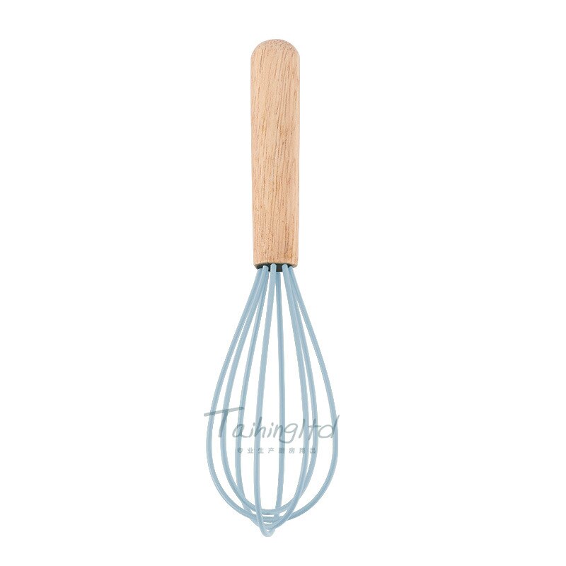 7-inch Mini Silicone Eggbeater Logs Scandinavian Minimalist Style Multi-color Selectable Handle Waterproof Processing: Blue