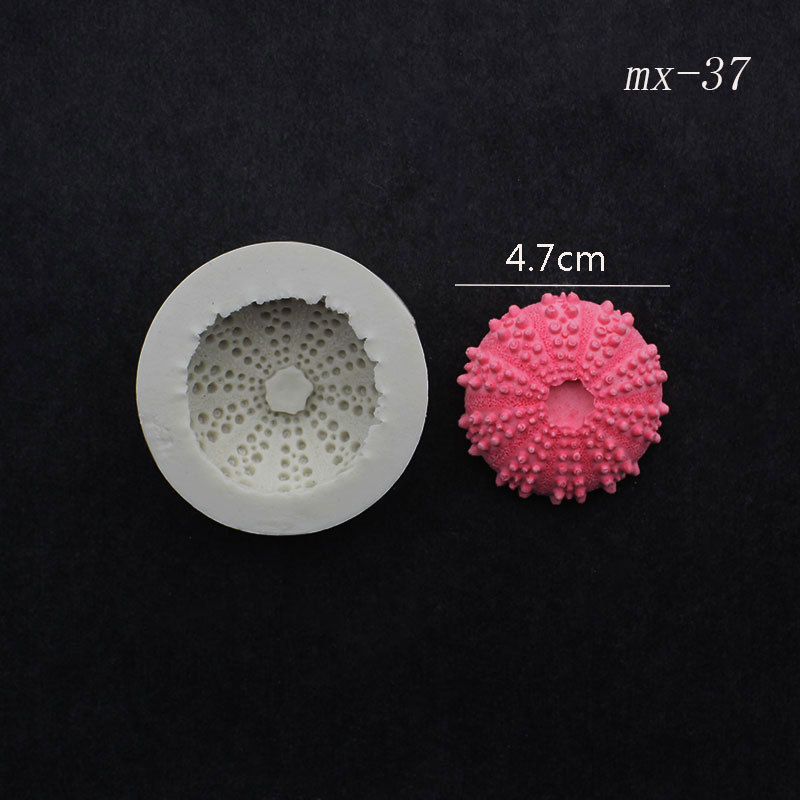 3D Shell Starfish Fondant Cake Mold Silicone Mold Set Mermaid Tail Sea Animal Cake Decorating Tools DIY Craft Fondant Molds: żółte światło