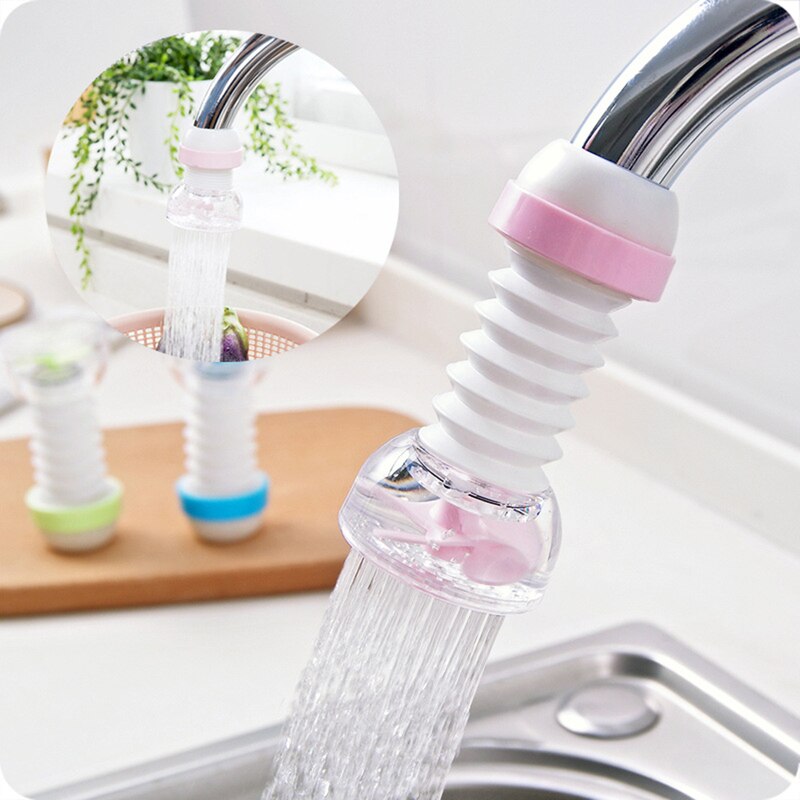 Verstelbare Water Saving Tap Swivel Kraan Spuit Water Tap Filter Hoofd Keuken Accessoire (Roze)