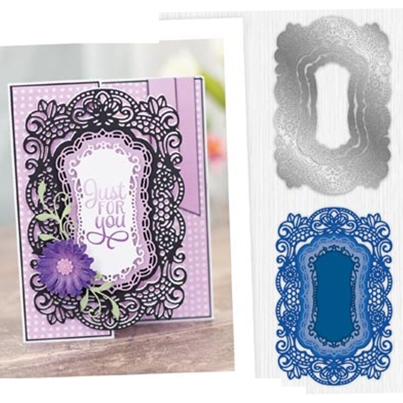 Rectangular Nesting Panels Lace Frame Metal Cutting Dies Stencil DIY Scrapbooking Album Paper Card Template Mold Embossing Craft