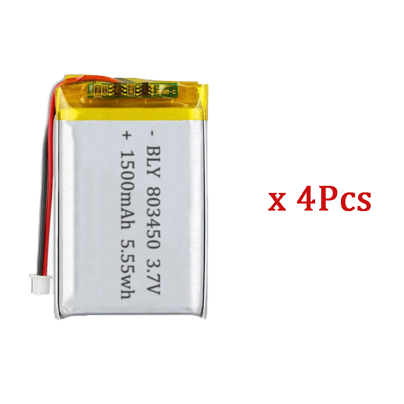 3.7V 1500mAh 803450 Batería de iones de litio de la batería de litio del polímero para la capacidad real del banco de energía GPS 100%: Naranja