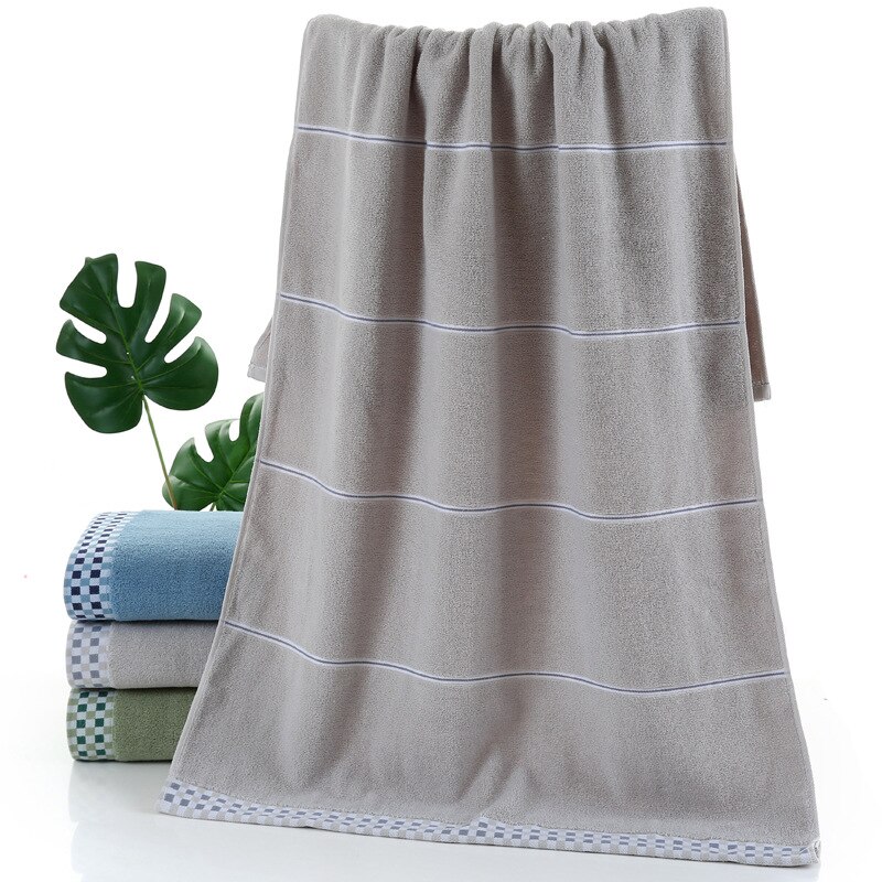 Bløde 100%  bomuldshåndklæder til voksne absorberende frotté luksus håndklæde ansigtshåndklæde voksne mænd kvinder plaid håndklæder 2 stk/sæt