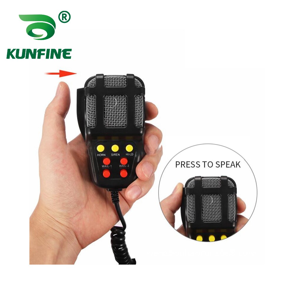 KUNFINE-bocina de 12V y 100W para coche, con 7 bocinas de sonido para motocicleta, alarma de camión, silbato de policía con altavoz