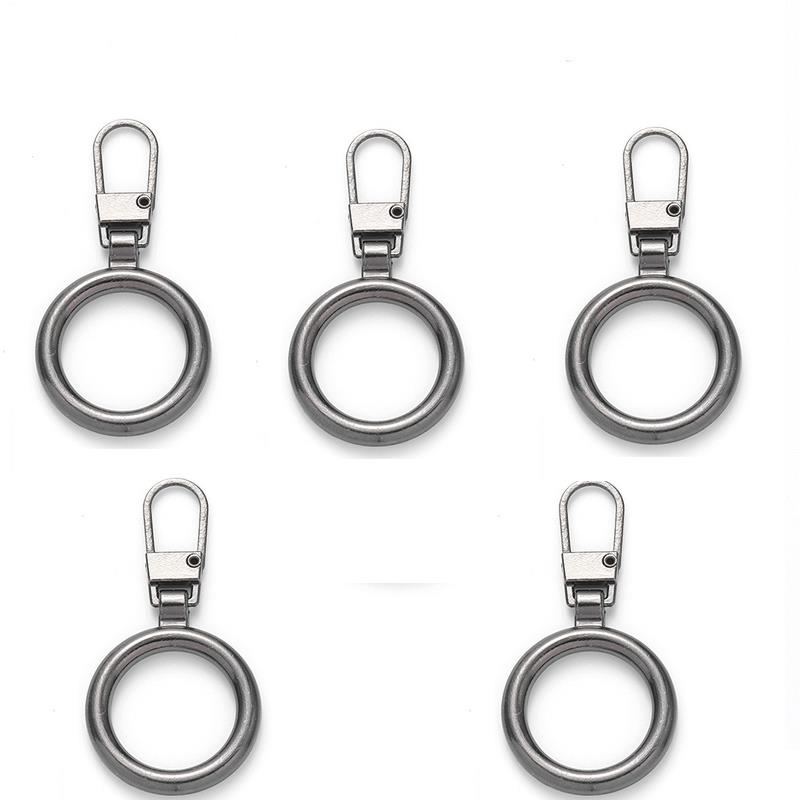 5pcs Detachable Metal Zipper Puller Universal Instant Repair Kit Zipper Sliders Head Repair Kit For Clothing Jacket Sewing Tools: Transparent
