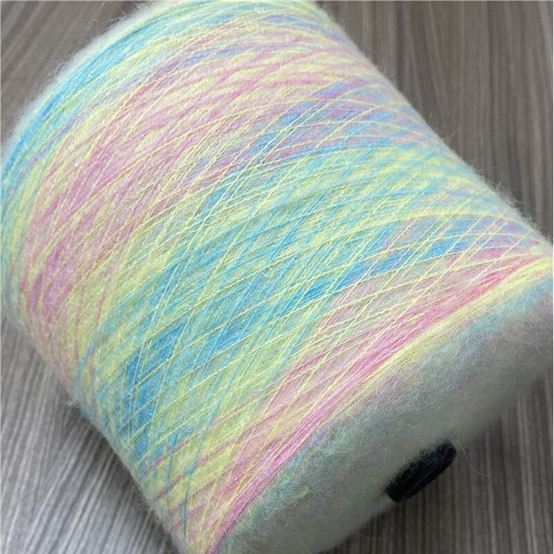 Zeer Mooie Regenboog Ruimte Kleurstof 250G Zachte Gezondheid Pluche Fijne Mohair Garen Voor Breien Baby Organische Weave Haak Draad x5239