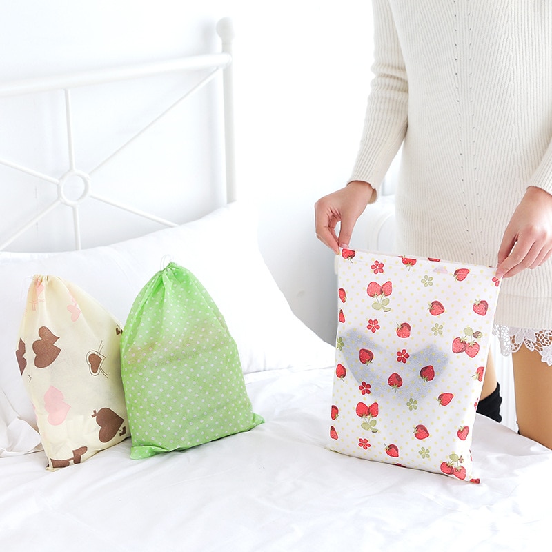 Cordon anti-poussière sacs de de noël sacs de cordon de coton sac de maquillage poche de voyage vêtements de rangement chaussures femmes hommes sacs à main