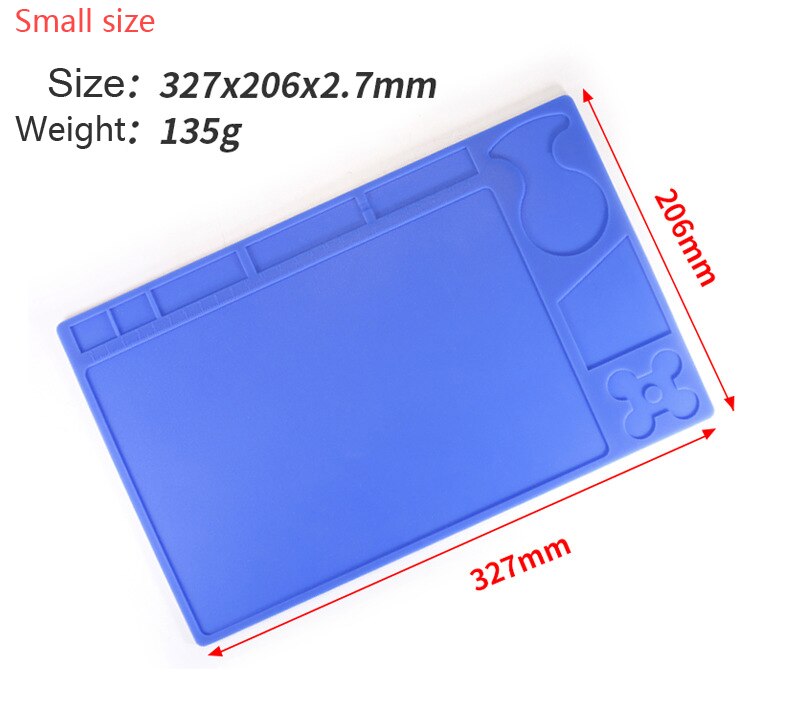 YIHUA Heat Resistant Soldering Mat With Magnetic Heat Insulation Working Pad Soldering Silicone Mat Repair Pad: Small size