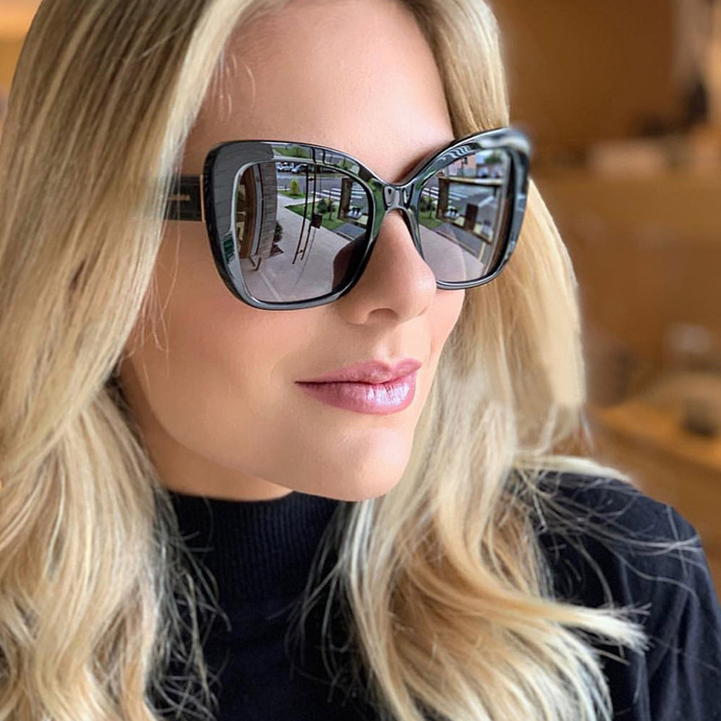 Luxury Vintage Cat Eye Sunglasses Women Square Sun Glasses Female Flower Frame Eyewar Retro Black Shades UV400 Oculo