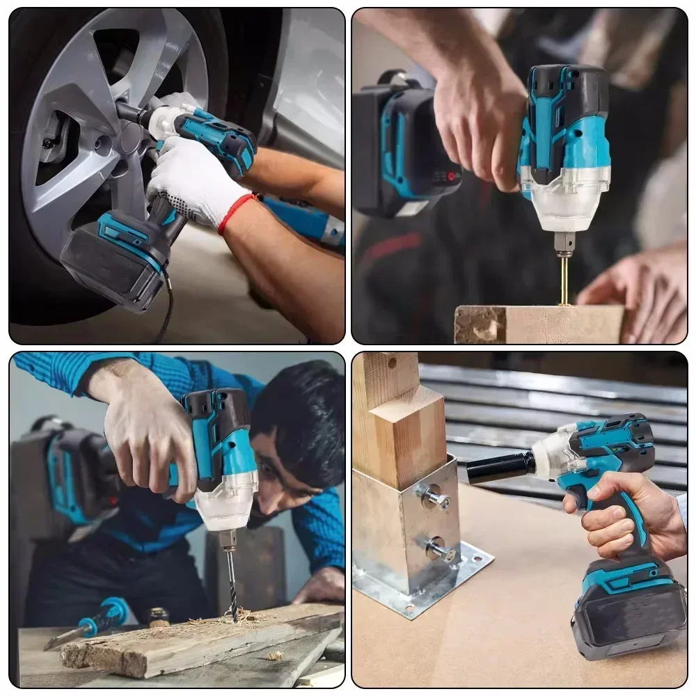 520N.M Borstelloze Elektrische Slagmoersleutel Draadloze Elektrische Slagmoersleutel Borstelloze Elektrische Sleutel Handboor Socket Power Tool