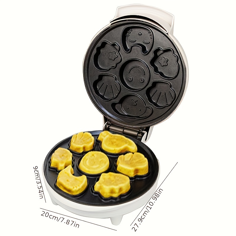 Mini Wafel Kookmachine-Produceren 7 Verschillende Vormen Pannenkoeken Elektrische Non Stick Wafelijzer, Pan Cake Pot Koffiebrander