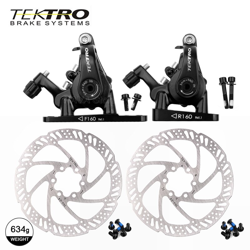 TEKTRO MD-C550 Road Bike Brakes Dual Piston Cable Caliper 160/140mm Road Bike Line Pull Brake Mechanical Bilateral Braking