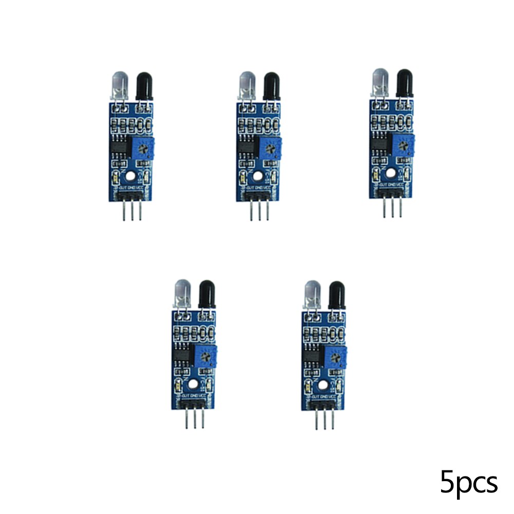 5pcs Adjustable Electronic Photoelectric Identify Distance Replacement Parts Switch Car Avoid Obstacle Infrared Barrier Module