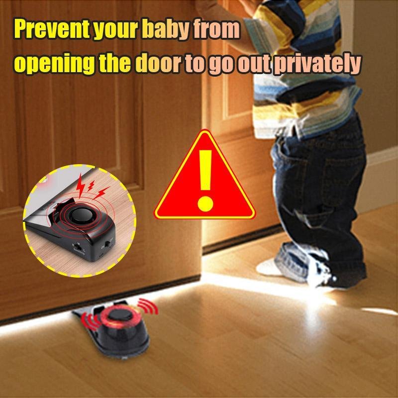 125 dB Anti-theft Burglar Stop System Security Home Wedge Shaped Door Stop Stopper Alarm Block Blocking System
