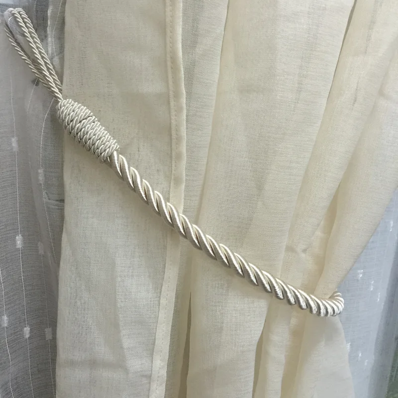 Attaches pour rideaux, support de sangle noué, accessoires décoratifs, document solide, 2 pièces/lot
