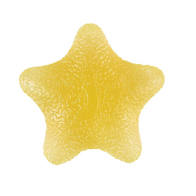 Pelota de estrés en forma de pentagrama esponjoso para adultos, juguete exprimible con forma geométrica suave, equipo de entrenamiento de dedos de descompresión: Yellow