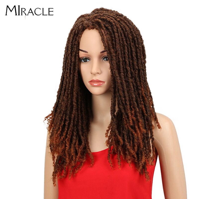 Afro virkade flätor peruk flätor peruk syntetiska peruker för svarta kvinnor virkade flätor twist jumbo dread faux locs frisyr mirakel