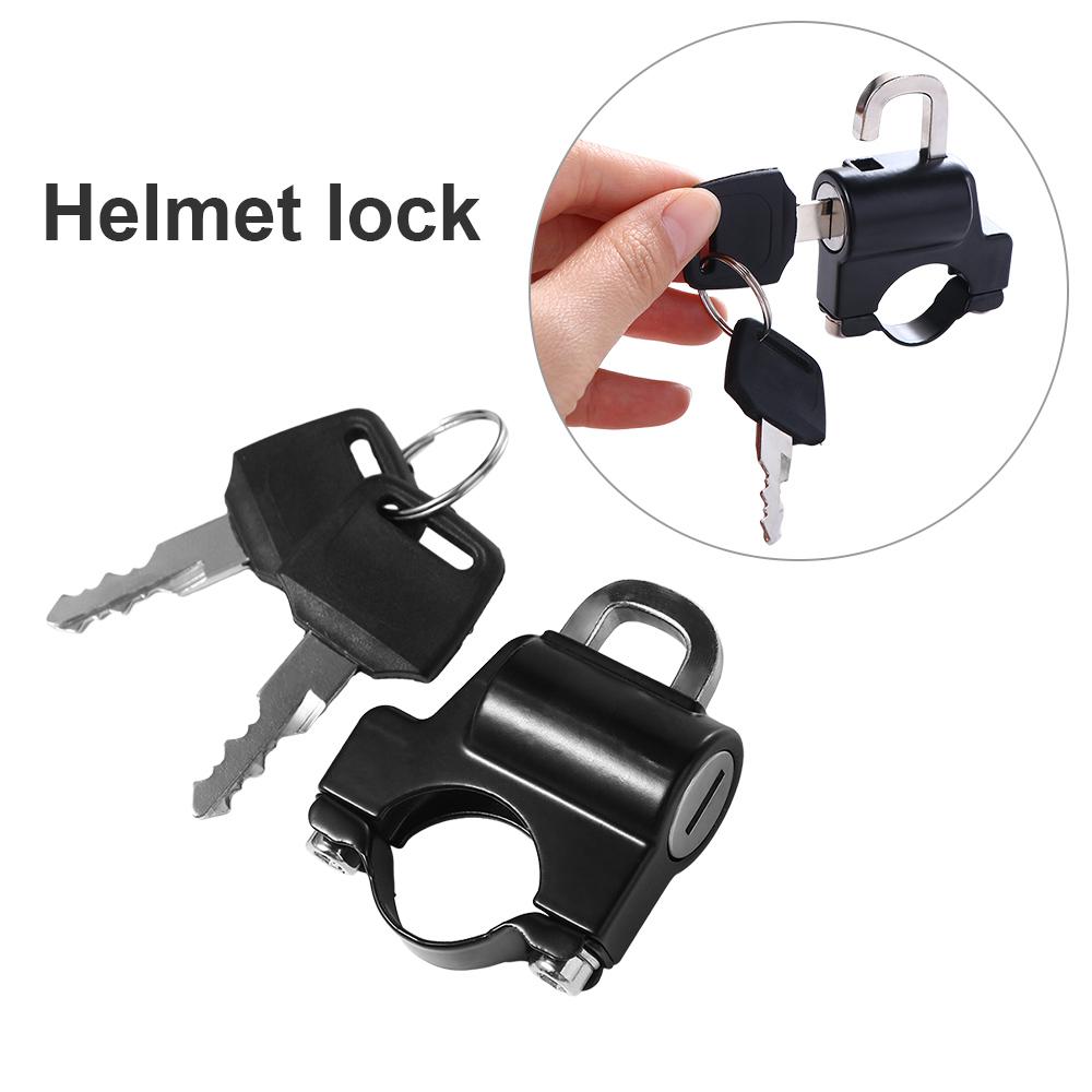 Gancio per casco con lucchetto per manubrio con lucchetto per casco da moto da 22-26 mm