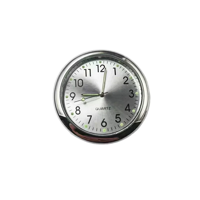 Mini Car Klok 40Mm Lichtgevende Lichtgevende Klok Auto Digitaal Elektronisch Horloge Quartz Klokken Auto Interieur Accessoires: Goud