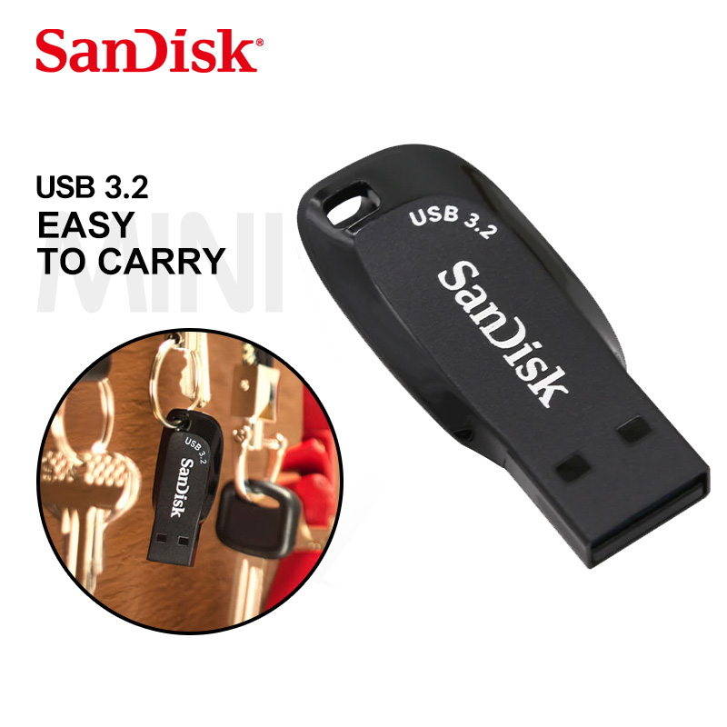 SanDisk USB 3,2 unidad Flash USB CZ410 32GB 64GB 128GB 256GB Pen Drive Memory Stick negro U disco Mini Pendrive para ordenador portátil