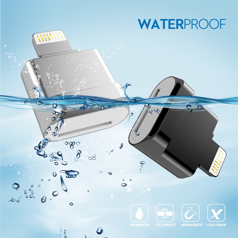 Mini Card Reader for iPhone5 6s 7Plus 8X MicroSD TF Memory Card reader for iPad Macbook Phone OTG adapter