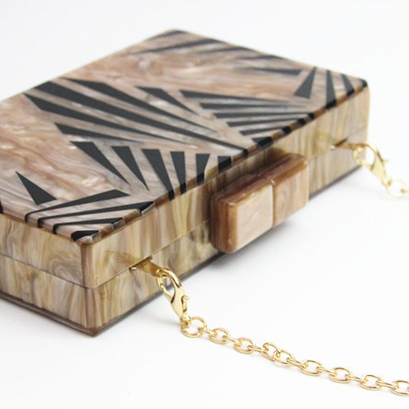 Dames geometrische patchwork clutch avondtas bruidsfeesttas acryl handtas  q1qa