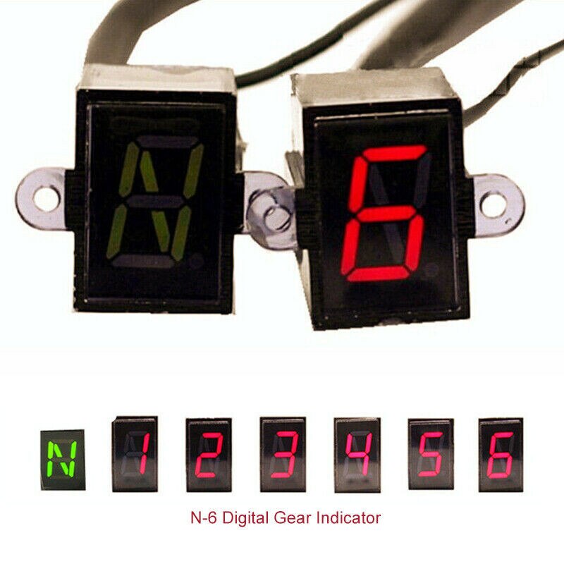 Universal Gear Display 12V Indicator N-6 Speed Shift Clutch Lever Gauge