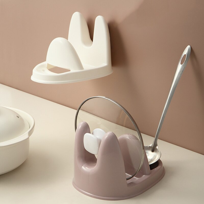 Praktische keuken kookgereedschap pot pan deksel schaal standaard houder antislip beugel hakblok opberghouder rek gereedschap