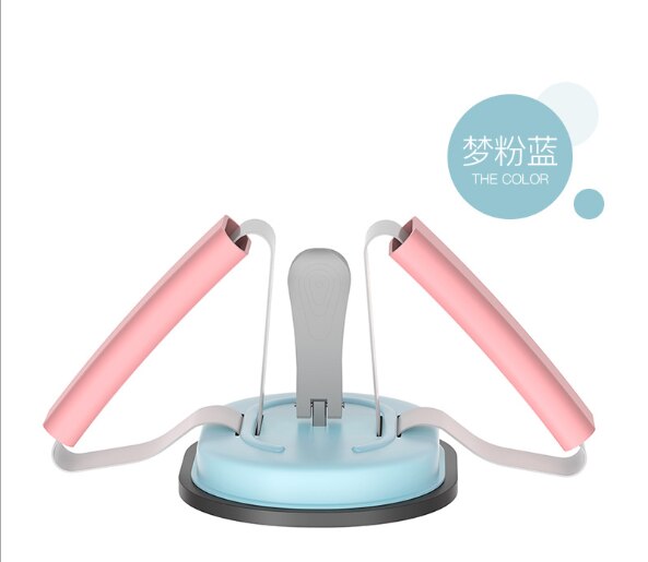sit ups assistant device Fitness Muscle Training Collapsible portable assist Home Gym Fitness equipment sit-ups free mask: pink blue