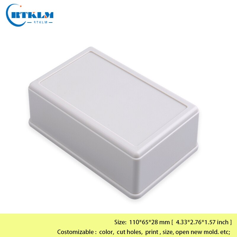 Plastic elektronische aansluitdoos Kleine plastic doe-het-zelf elektrische instrumentenbehuizing ABS Plastic behuizing Op maat 110 * 70 * 40 mm