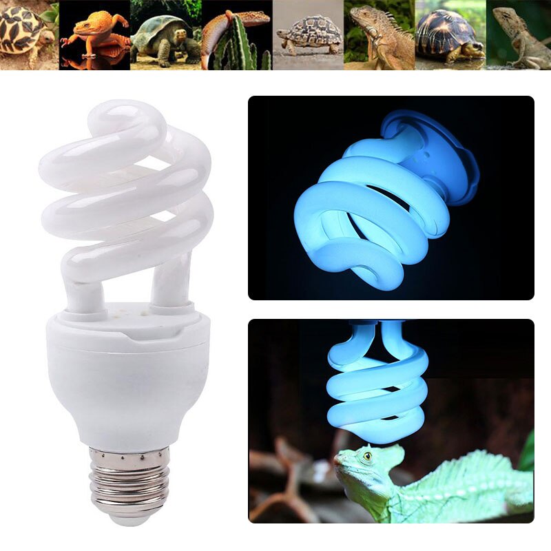 AC 220-240V Acessórios Dragão Barbudo Lâmpada UVB Réptil Lagarto Espiral E27 para Criação de Luz Ao Ar Livre Da Lâmpada UV répteis 13W