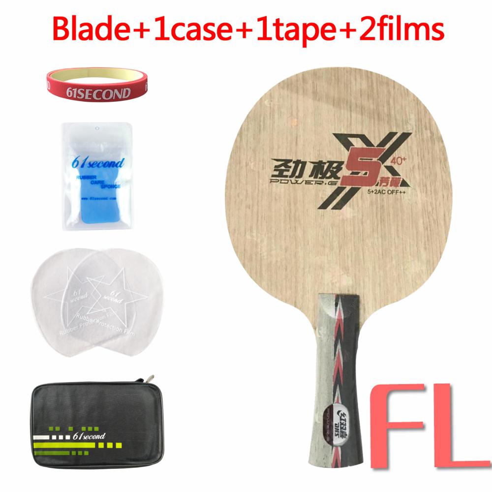 Dhs POWER-G 5X PG5-X Pg 5 X Tafeltennis Blade Arylaat Carbon Alc Racket Ping Pong Bat Paddle: FLwith F 1case