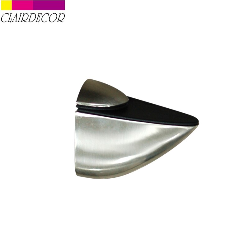 Zinklegering Verstelbare Glasklemmen Glas Plated Beugels Satijn Nikkel Legering Plank Houder Ondersteuning Klem Houder Voor Glazen Planken