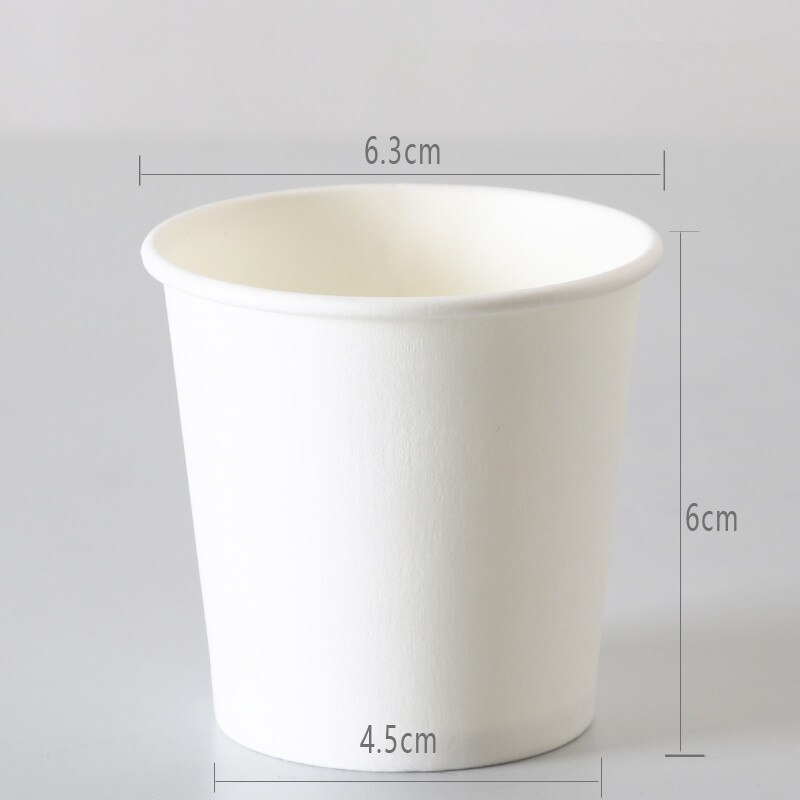 100pcs small white paper cup 100ml 4oz birthday party favors disposable milk tea coffee juice drinking cup with lid