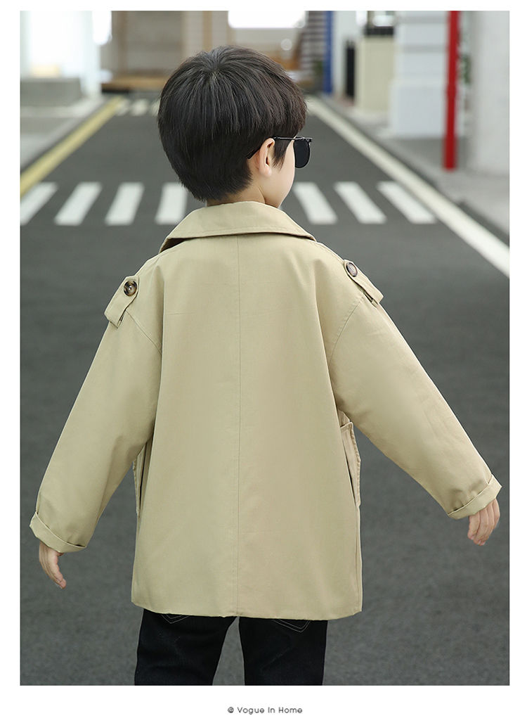 2022 Boys Trench Coats Casual Jackets Baby Boy Kids Spring Autumn Long Jacket Clothes Children Overcoats 4-14age