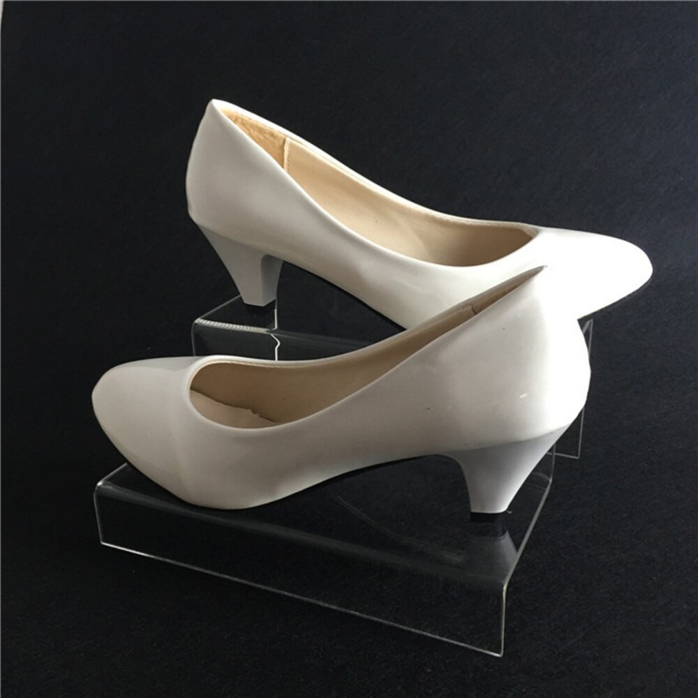 Acrylic Stepped Display Stand 2-Tier Storage Rack Desktop Organizer Holder for Ornaments Models (24cm)