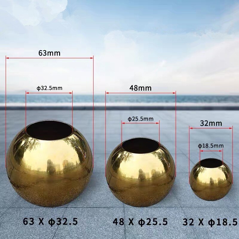 Verdikte rvs holle bal, versierd met uitgeholde gold metalen Kerst bal, home decoratie magische bal