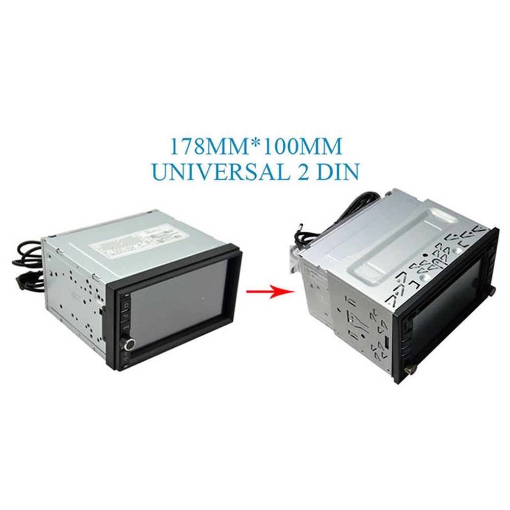 Universal Metal Car Van Radio Panel Double 2 Din Fascia Panel Stereo Radio Frame Durable