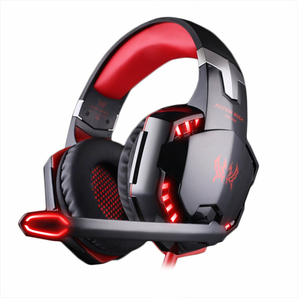 Headset over-ear trådbundna spelhörlurar gaming hörlurar djup bas stereo casque med mikrofon för  ps4 xbox pc laptop gamer