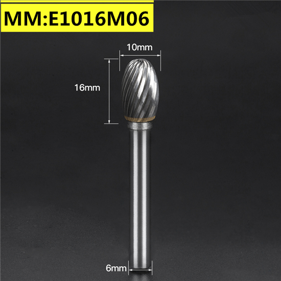 1pc solid carbide tungsten steel milling cutter,6mm shank E type Metal electric grinding head,Polishing tool
