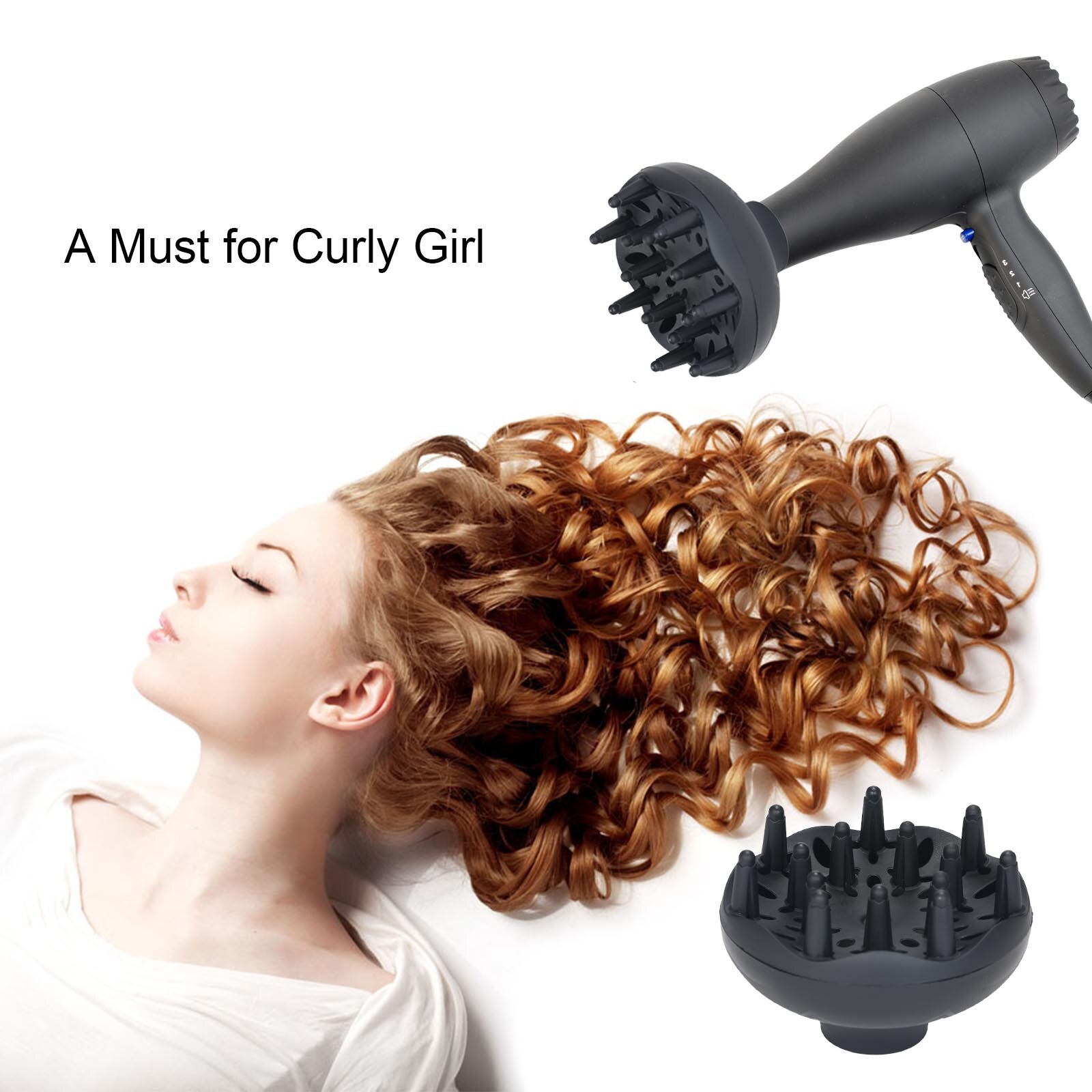 Hair Diffuser Blow Dryers Diffuser for Natural Curly or Wavy Hair Styling Accessories Large Adjustable Supports Hair Dryers