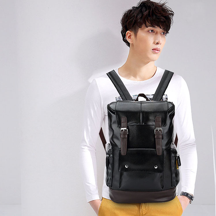 sac à dos en simili cuir polyuréthane hommes sacs à dos pour sac d'école sacs pour ordinateur portable homme étudiant sac voyage sacs grande capacité affaires