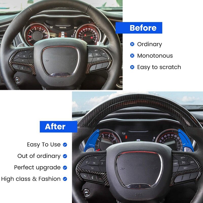 Car Shift Paddle Trim for Dodge Challenger Charger Jeep
