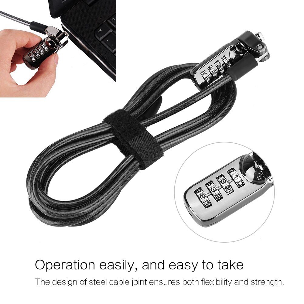 Uitgebreide Keyless Digitale Anti-diefstal Gecodeerde Combinatie Slot voor Laptop Computer