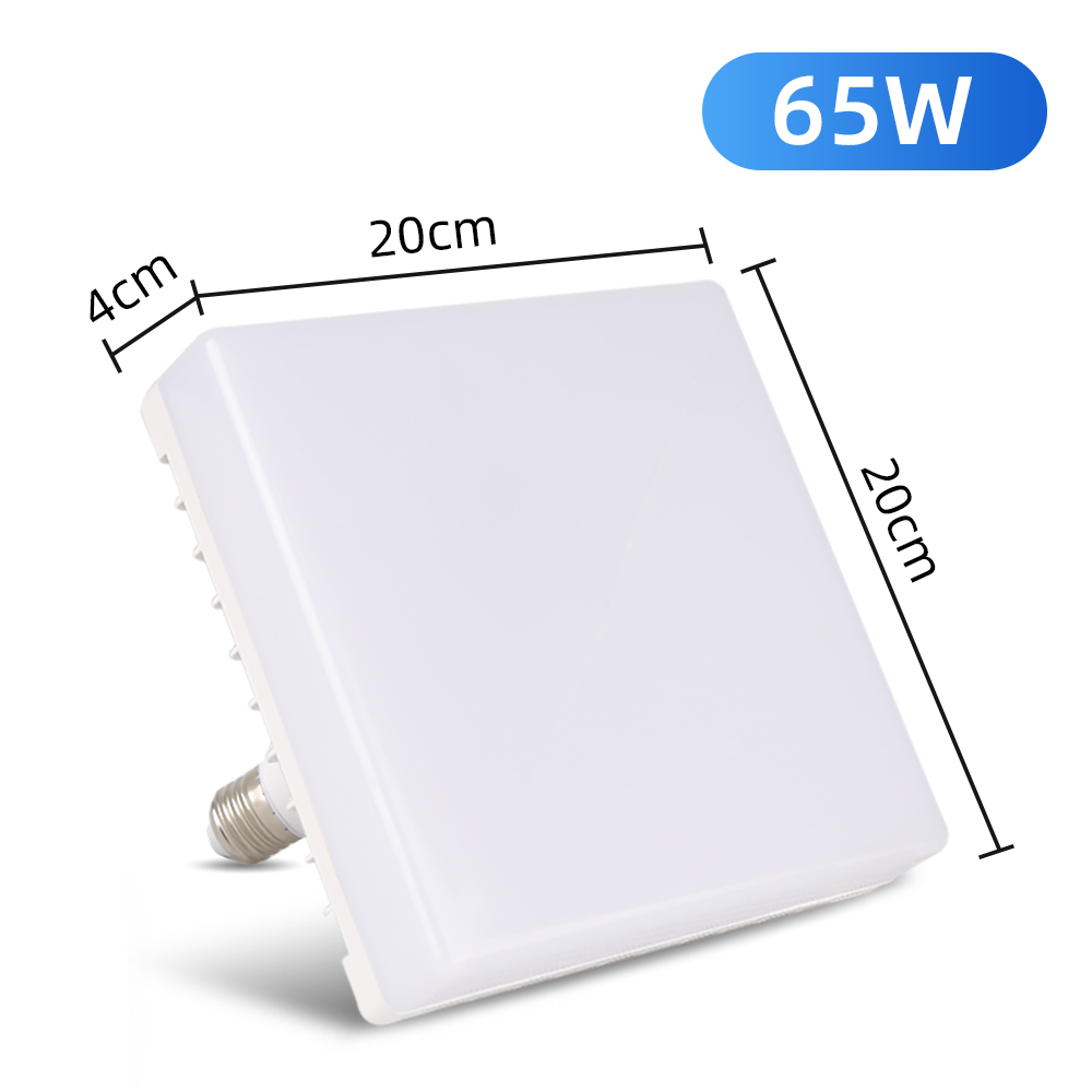 Bombillas Led cuadradas E27, iluminación de techo interior para sala de estar, pasillo, 30/40/50/65W, luces de garaje superbrillantes, bombilla Led: RGB