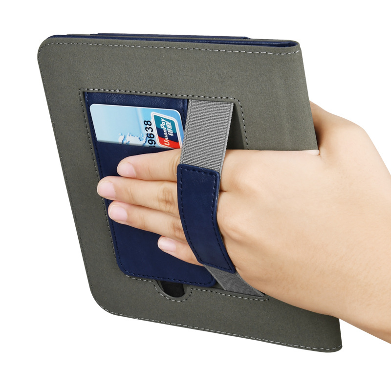 Voor KOBO Weegschaal Kleur/Libra 2/Libra H2O Case met Draagriem Stand Card Slot 7 inch Lederen Cover Ebook N428 N418 N873 Funda