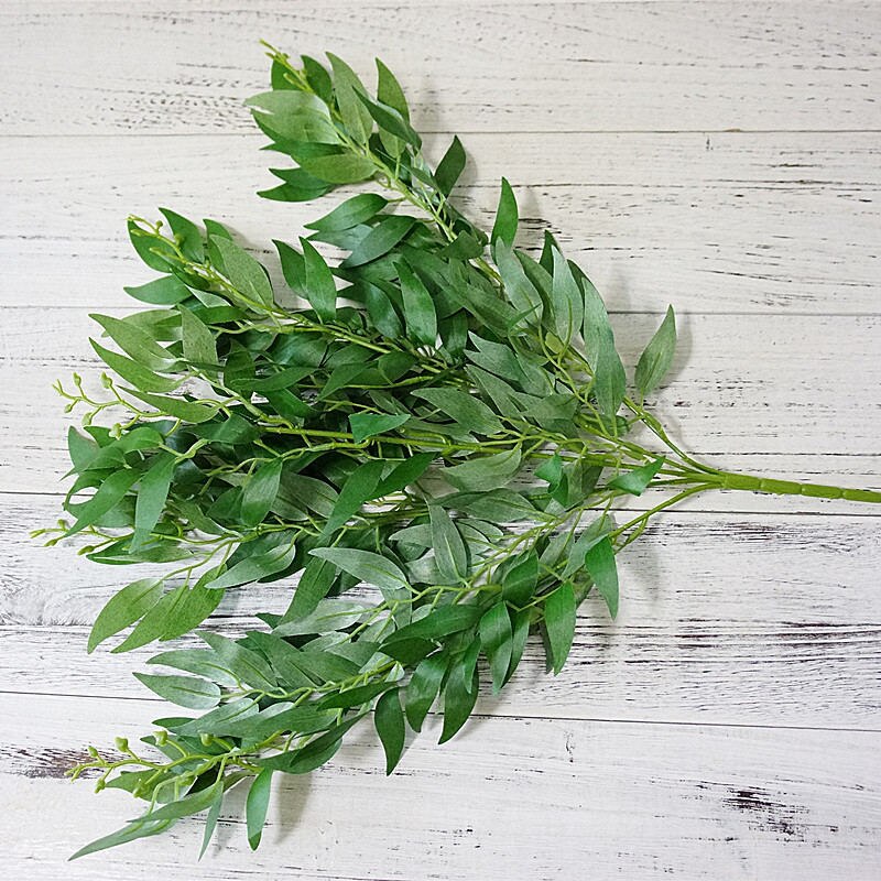 170cm bryllup loft vikling vejlayout rotting hotel vindue dekoration kunstige blomster pil vin faux løv krans: Kort grøn 50cm