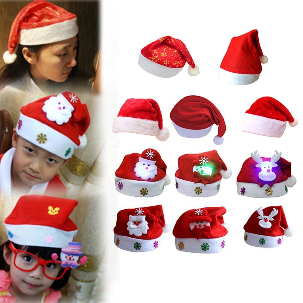 Christmas Hats Festival Decoration Hats Christmas Tree Decoration DIY Caps Indoor Decorations