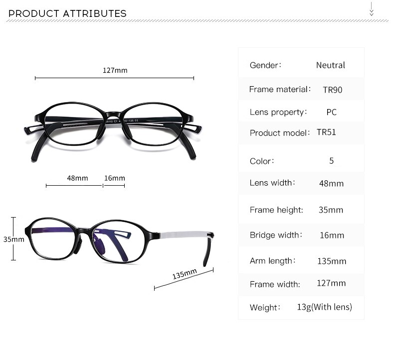 retro anti blått lys briller låve takrenne jenter datamaskin optisk silikon briller ramme briller beskyttelse  uv400 tr90