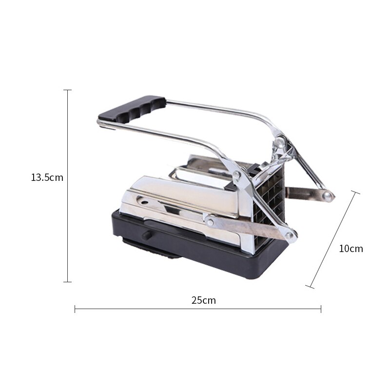Máquina de corte de patatas fritas de acero inoxidable, cortador de patatas fritas antideslizante, para uso doméstico, picador de pepino, utensilios de cocina